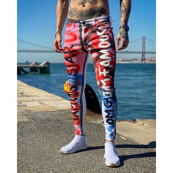 Graffiti Printed Trousers