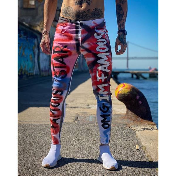 Graffiti Printed Trousers