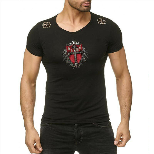 Black Cross Design T-Shirt